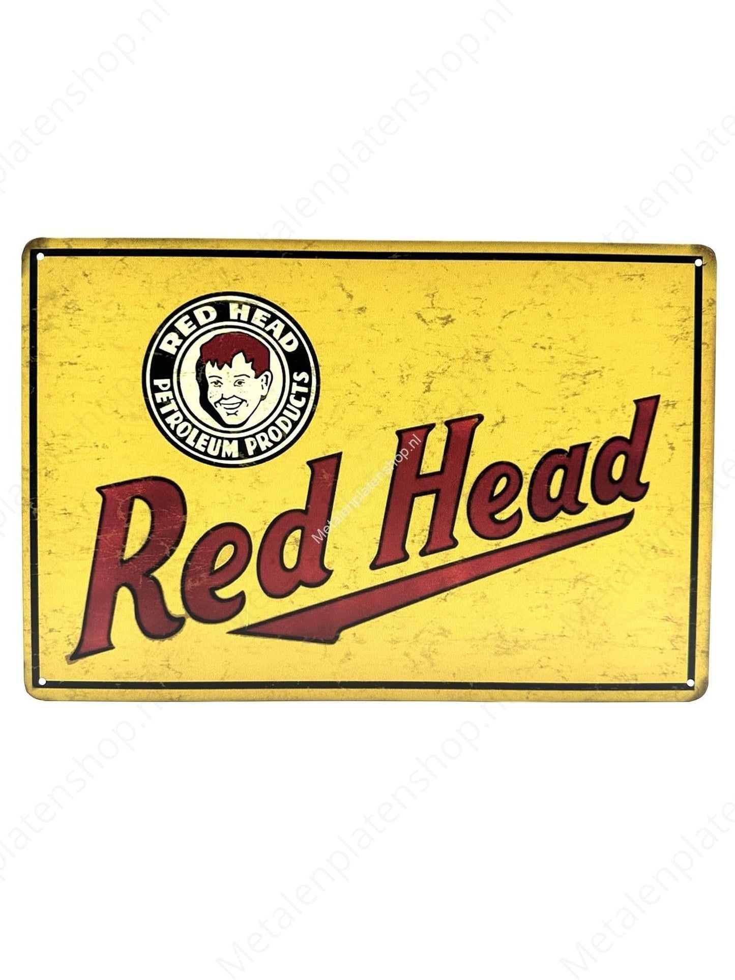 Red Head - Petroleum Products - Metal Wall Sign