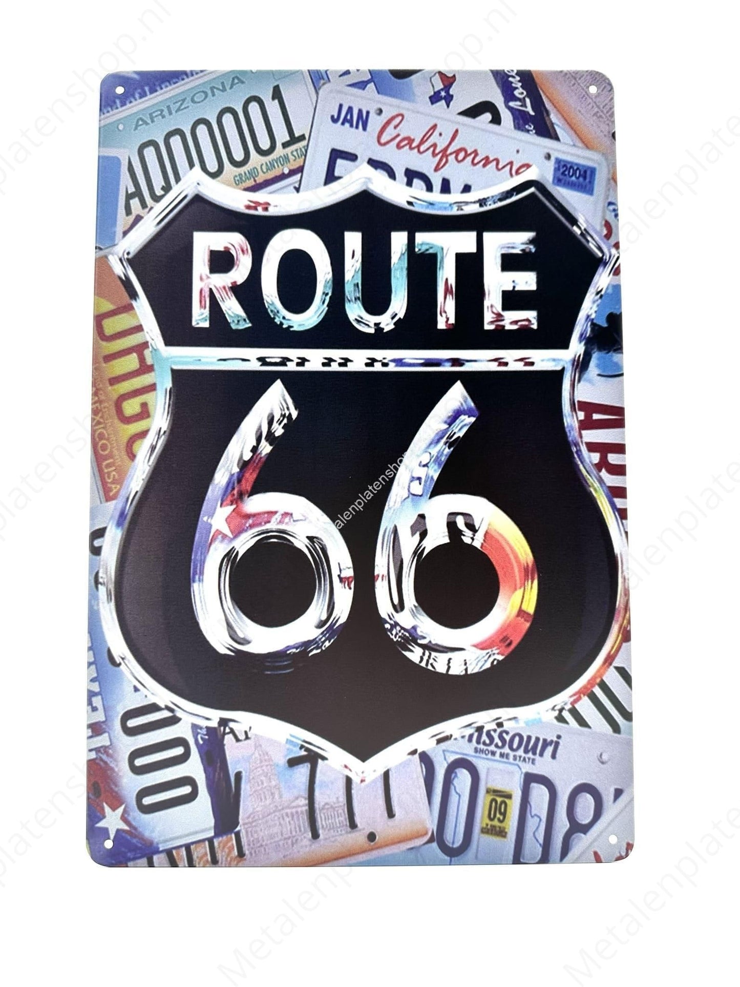 Route 66 - USA - Metal Wall Sign