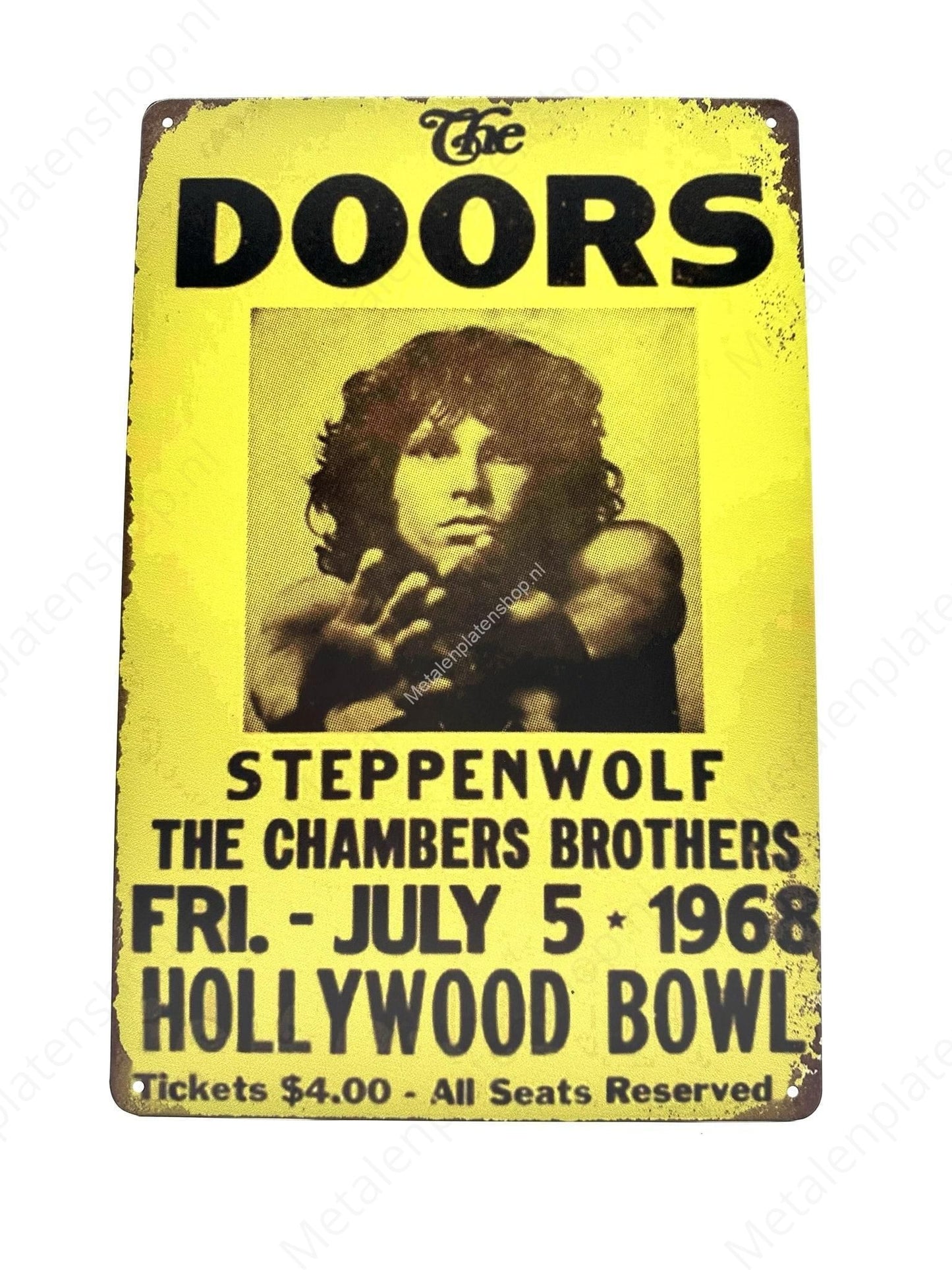 The Doors - Steppenwolf - The Chambers Brothers - Metal Wall Sign
