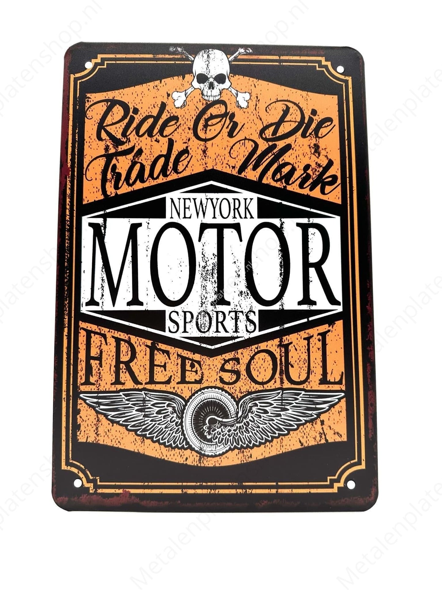 Ride or Die - New York - Motor Sports - Metal Wall Sign