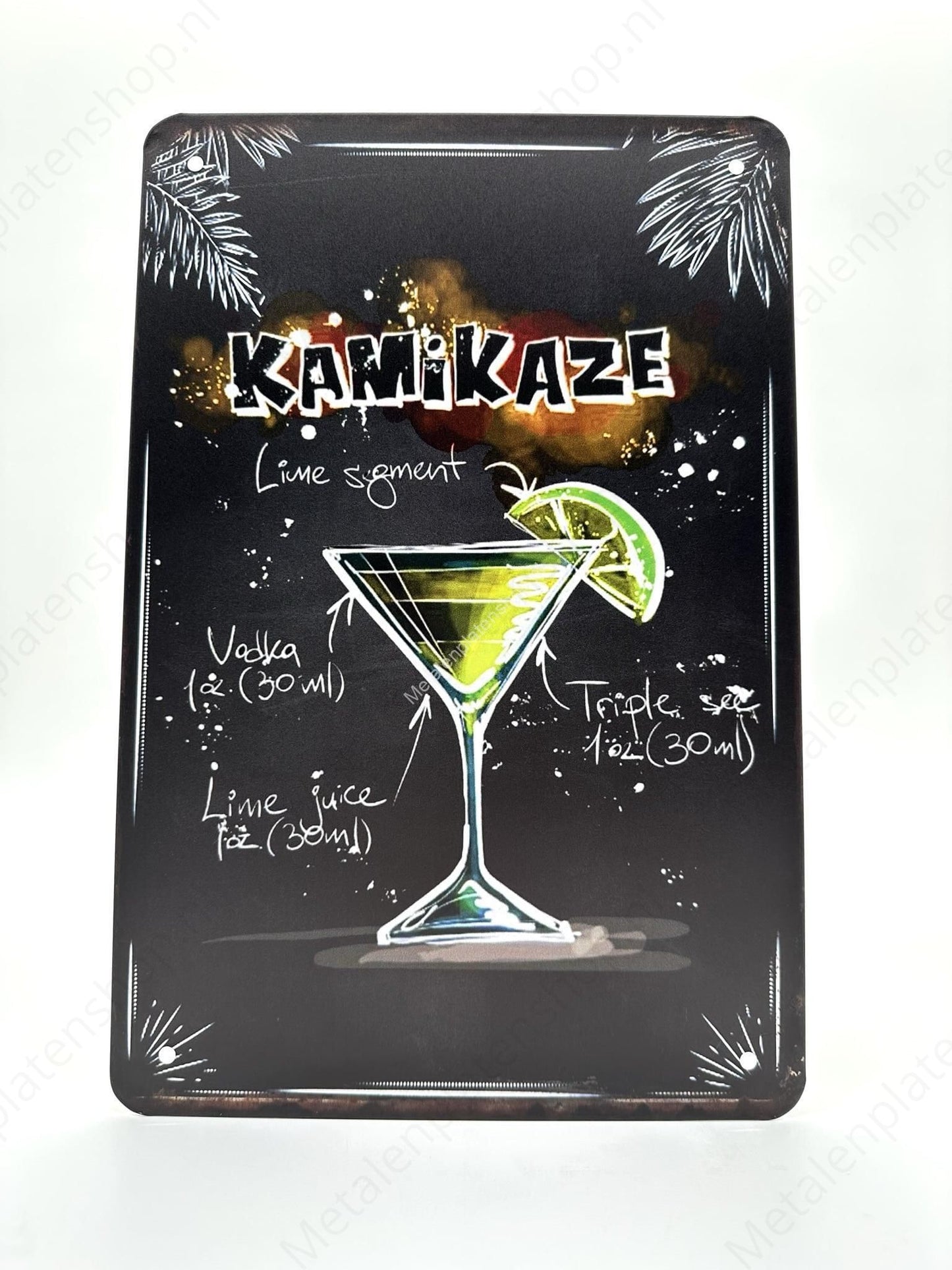 KamiKaze #2 - Cocktails - Metal Wall Sign