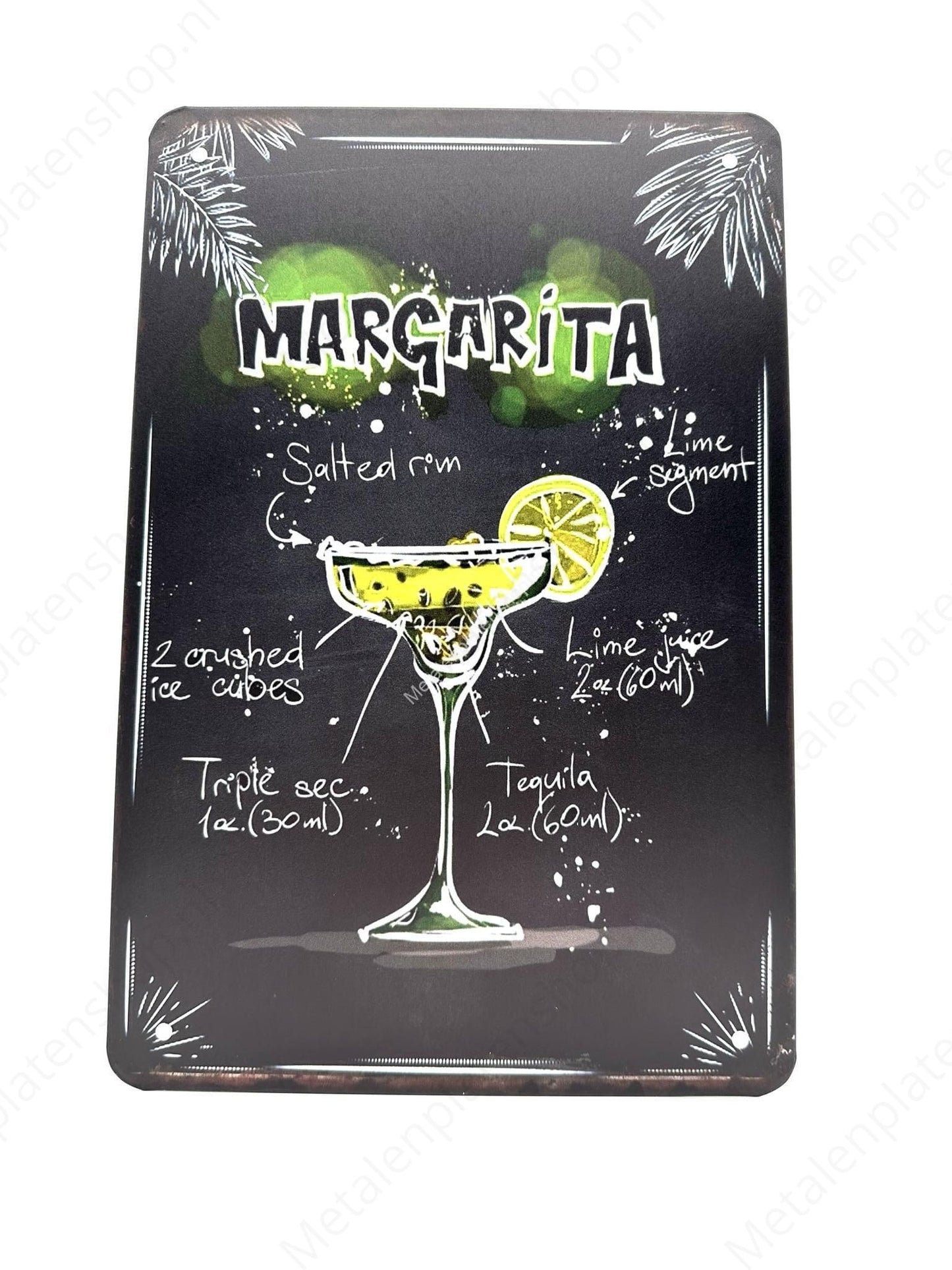 Margarita - Cocktails - Metal Wall Sign