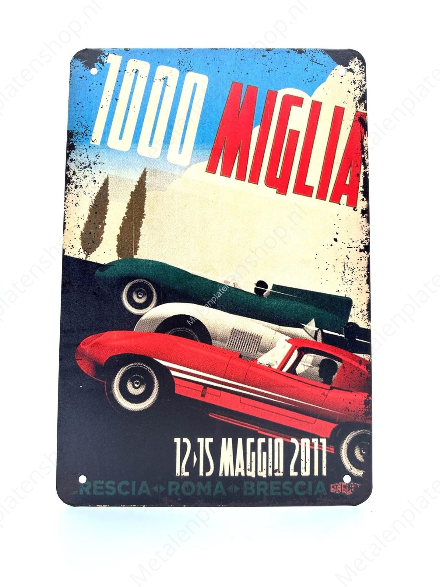 1000 Miglia - Metal Wall Sign
