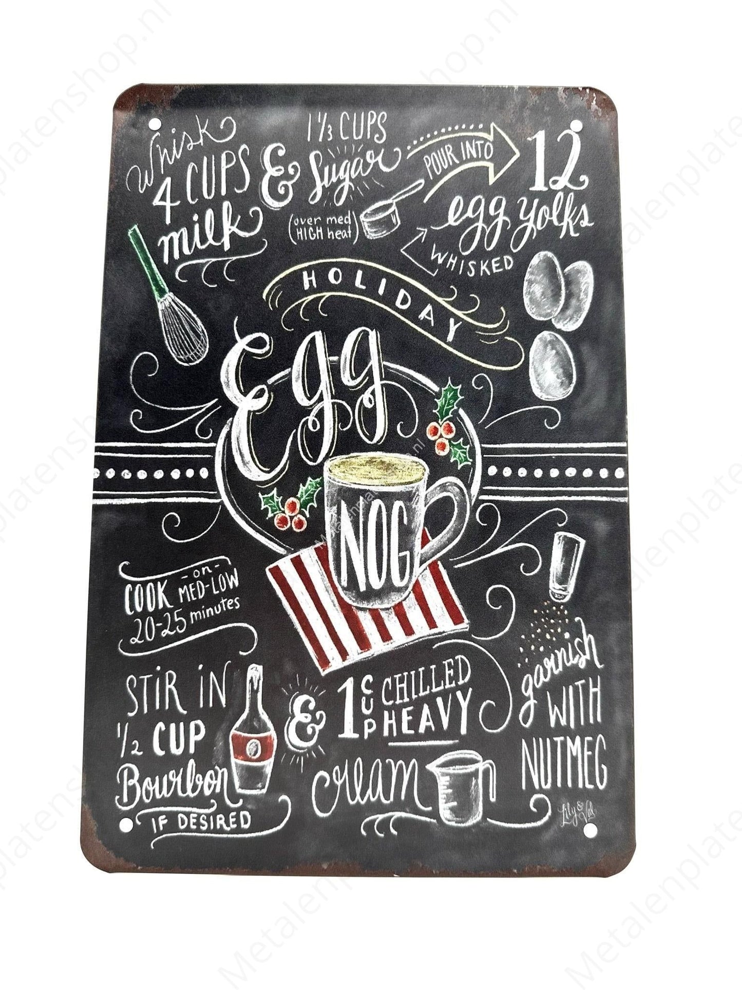 Egg - Cocktails - Metal Wall Sign
