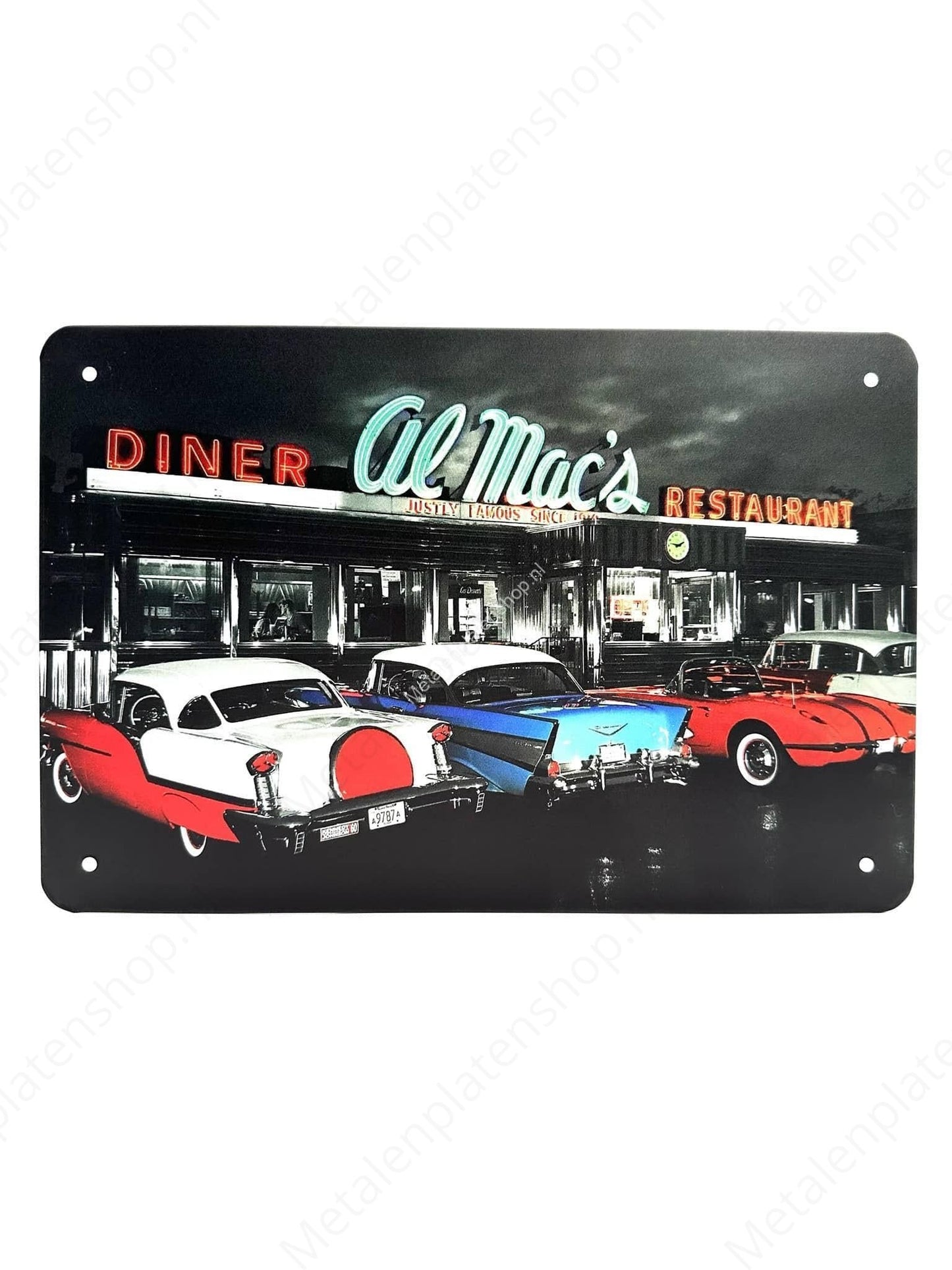 Diner Al Mac's Restaurant - Metal Wall Sign