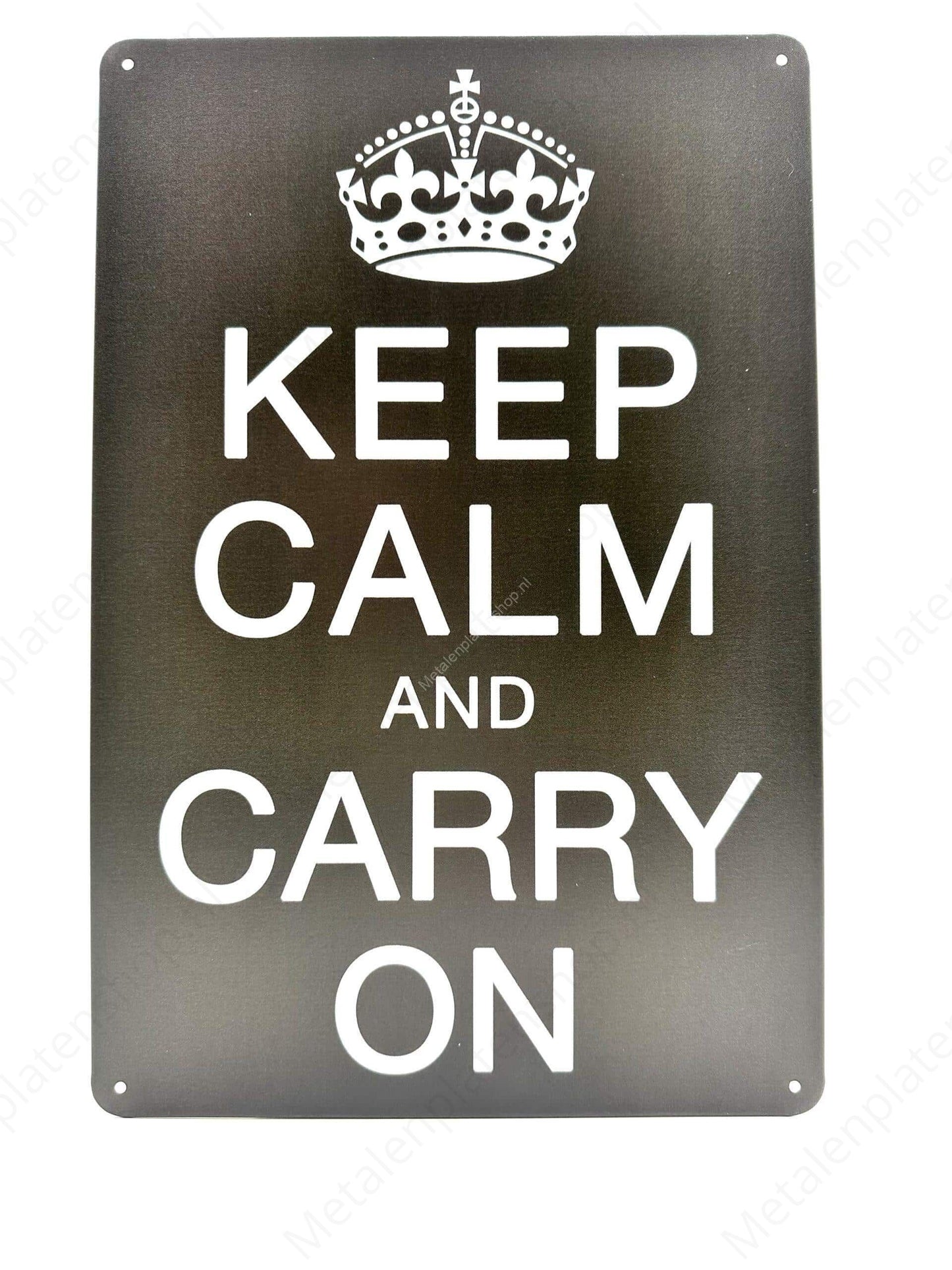 Keep Calm and Carry On - Metal Wall Sign