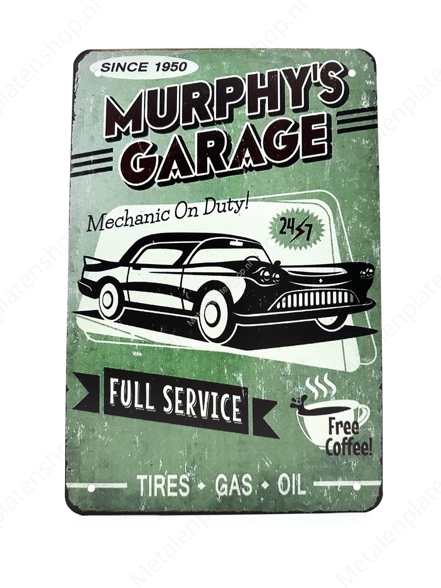 Murphy's Garage - Full Service - Metal Wall Sign