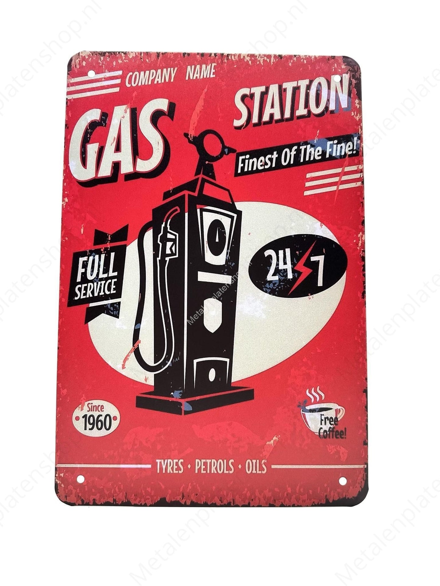Gas Station - Finest of the Fine! - Metal Wall Sign