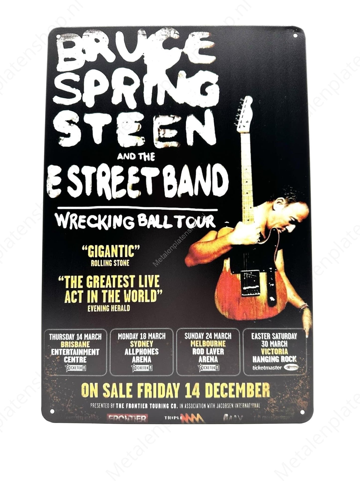 Bruce Springsteen and the E Street band - Metal Wall Sign