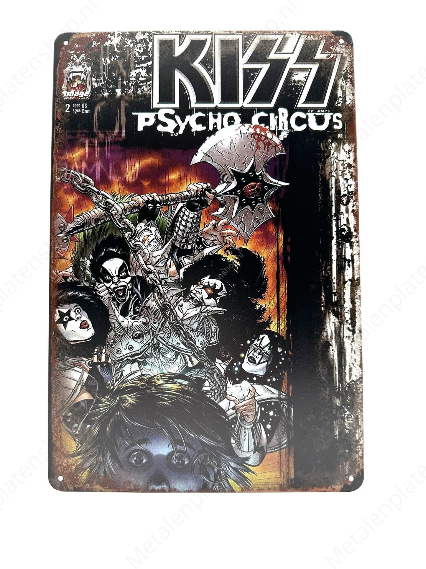 KISS Psycho Circus - Metal Wall Sign