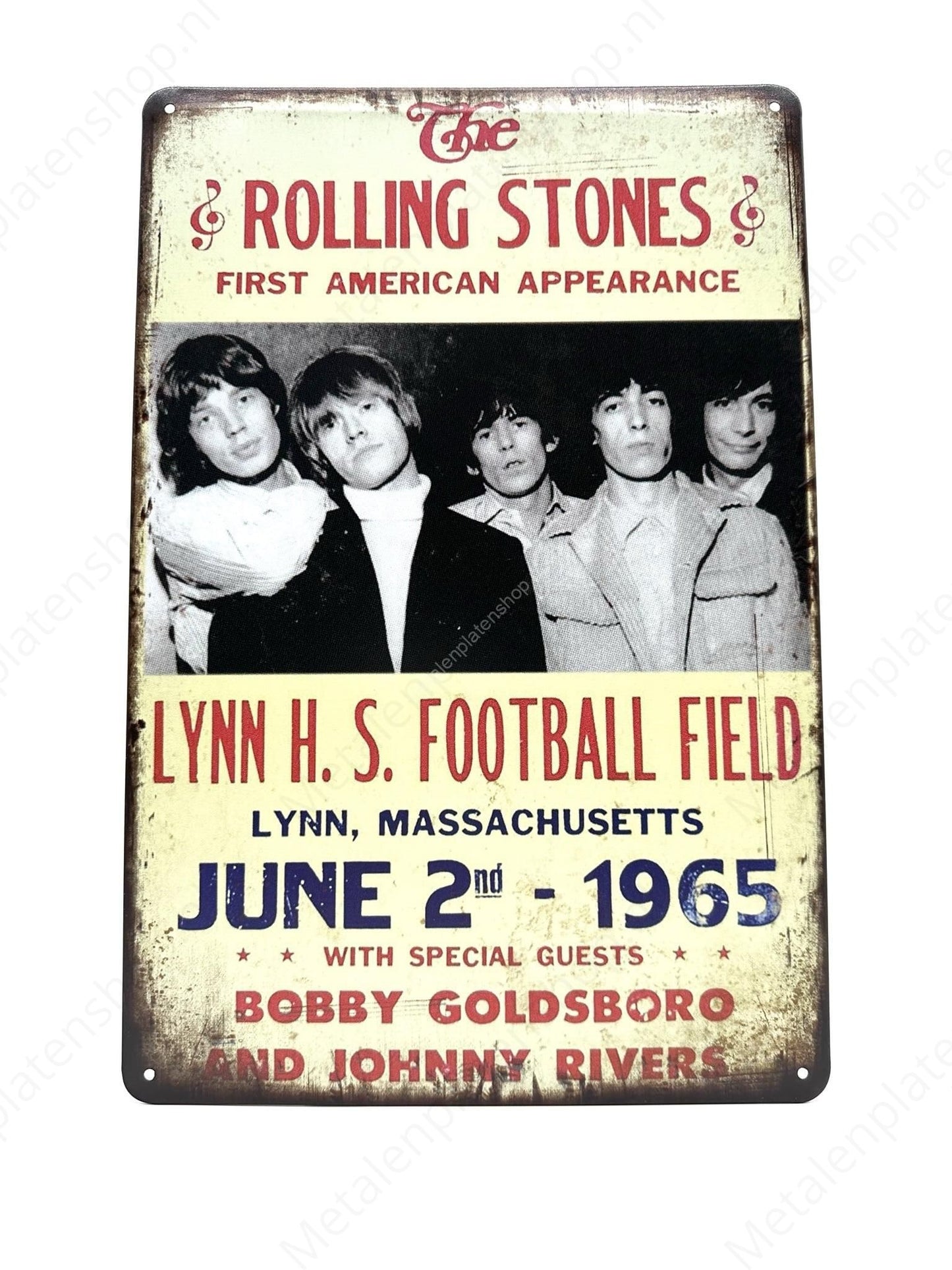 The Rolling Stones - First American Appearance - Metal Wall Sign