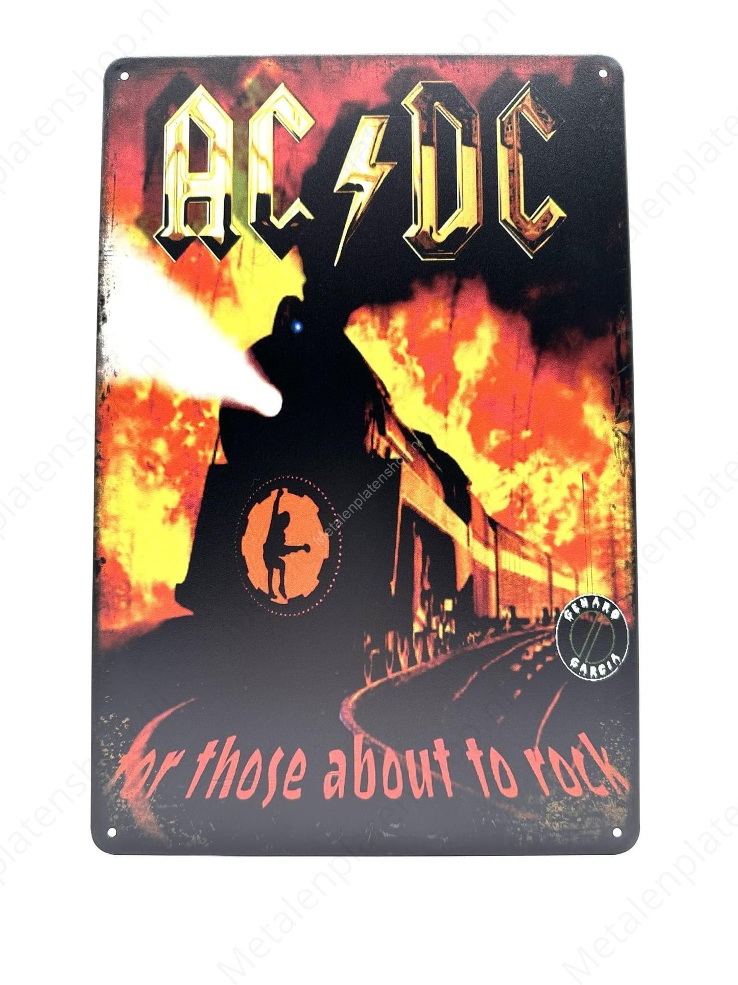 AC/DC for those about to rock - Metal Wall Sign