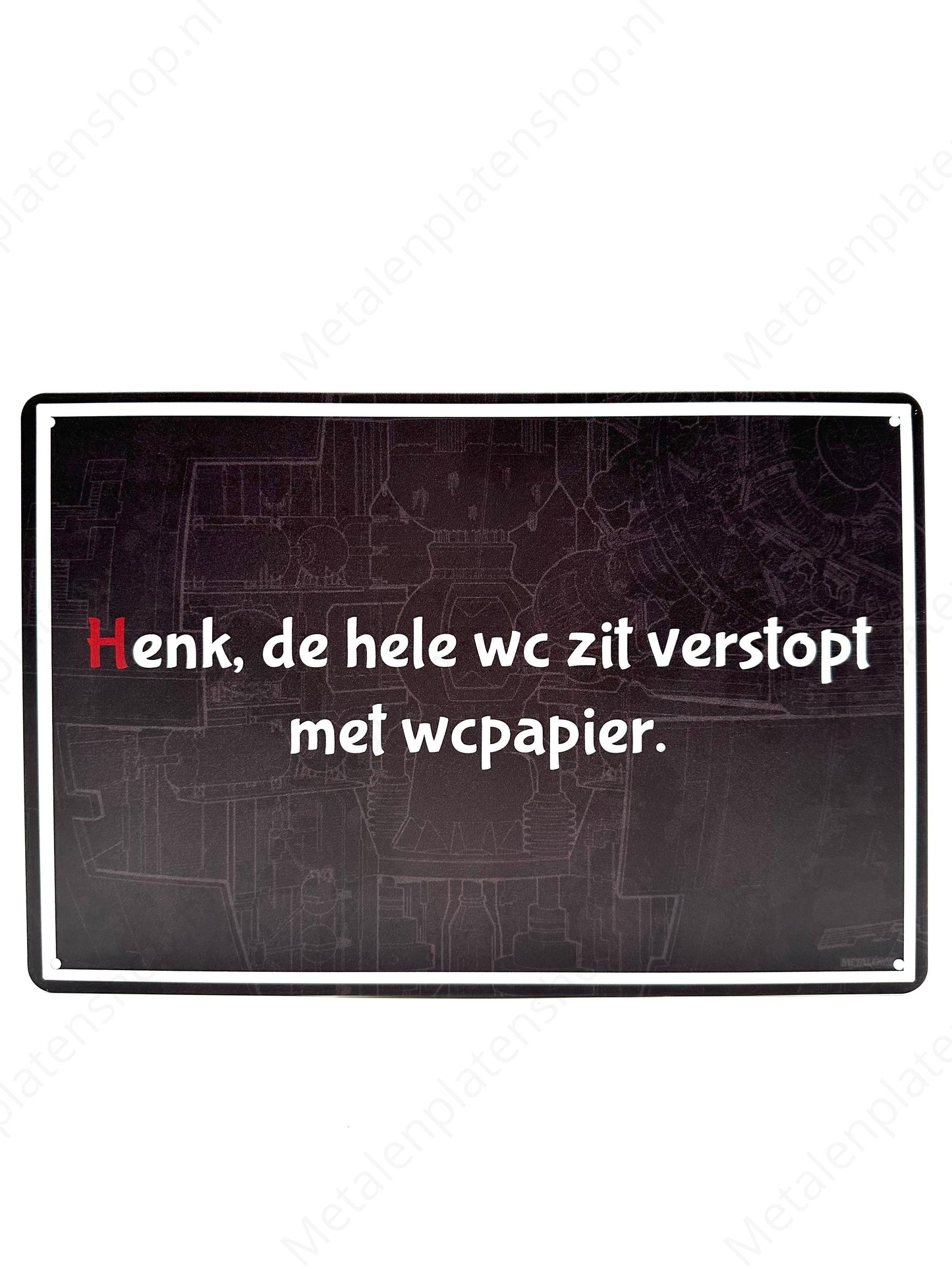 Henk, the entire toilet is clogged with toilet paper