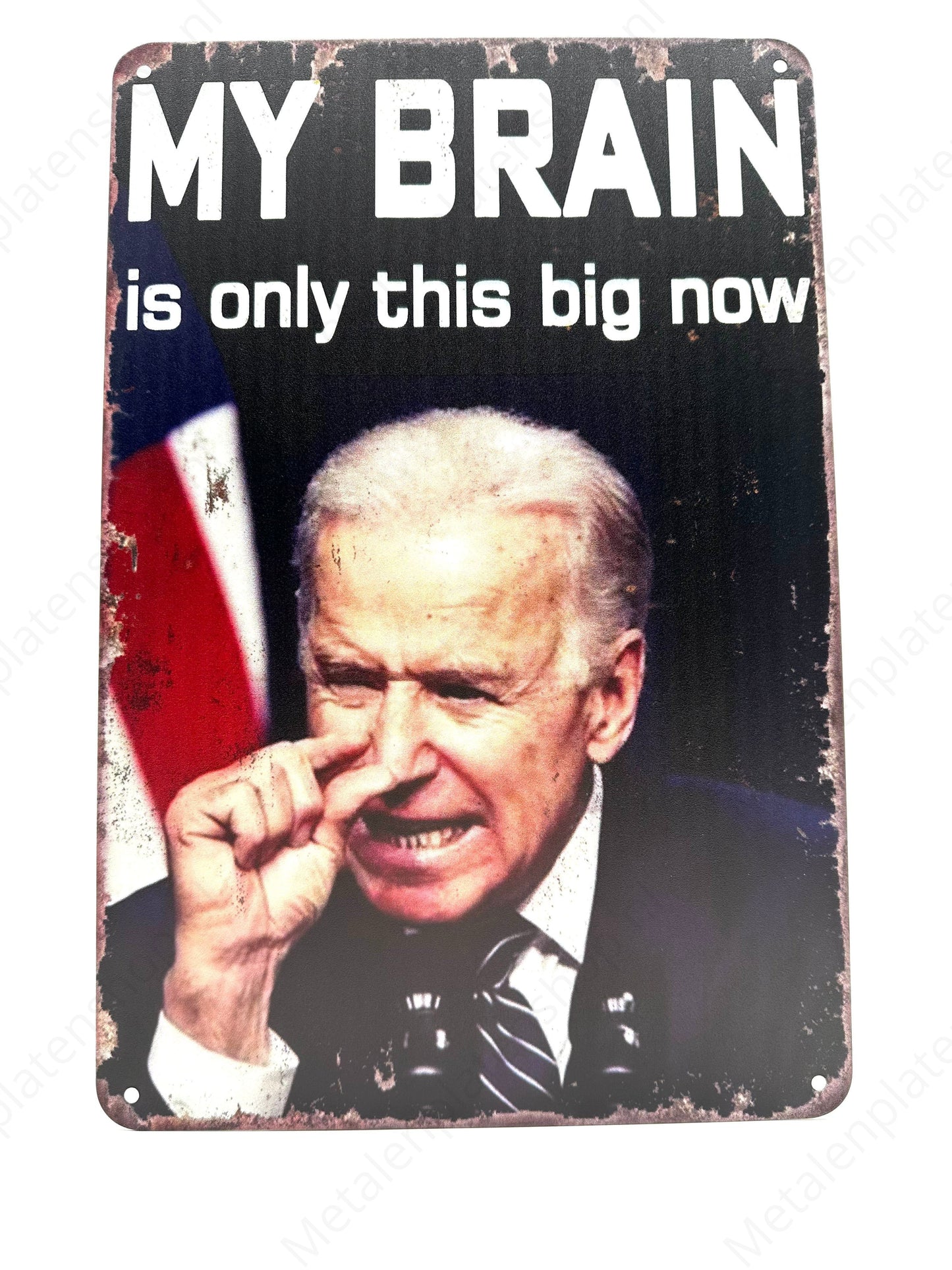 My brain is this big now - Metal Wall Sign
