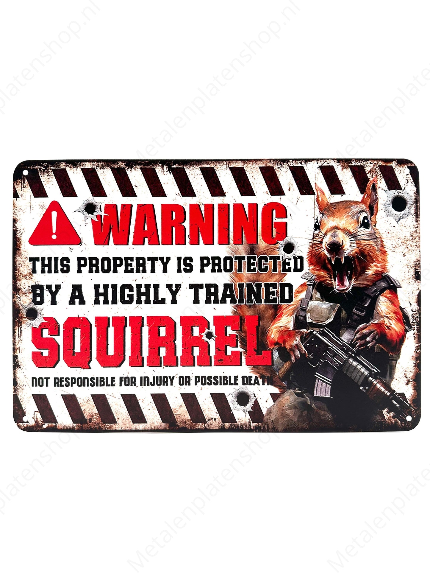 Warning this property is protected by a highly trained squirrel