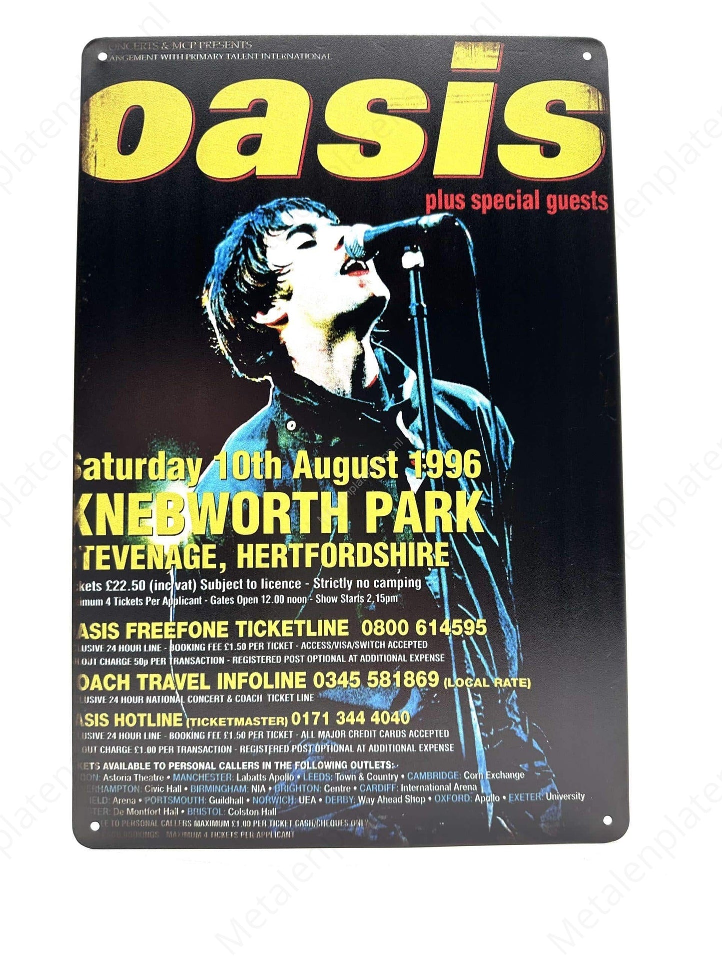 OASIS - plus special guests - Metal Wall Sign