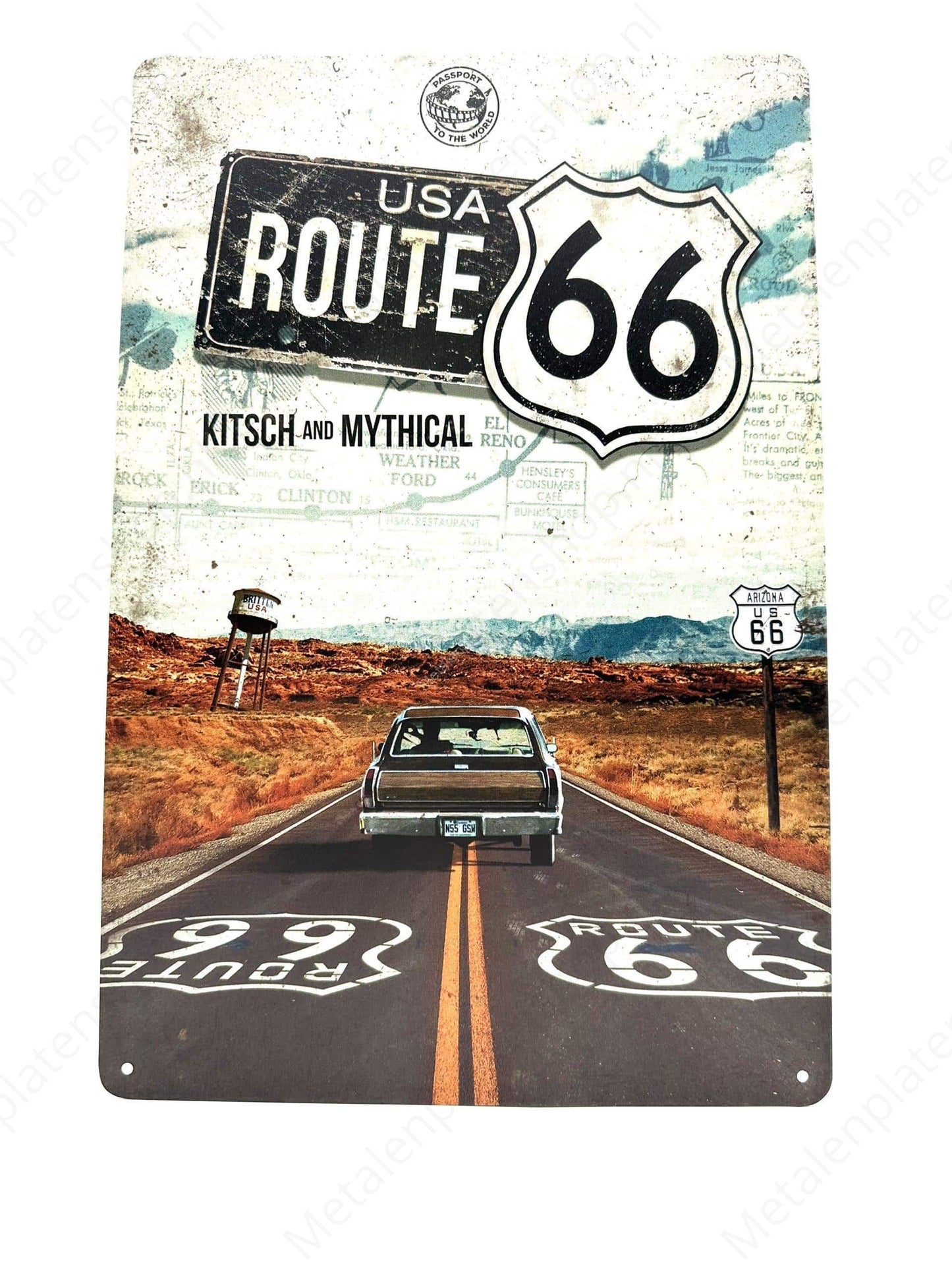 Route 66 - Metal Wall Sign