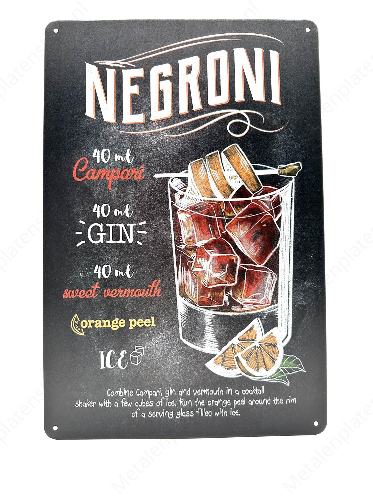 Krijtbord - Cocktail - Negroni