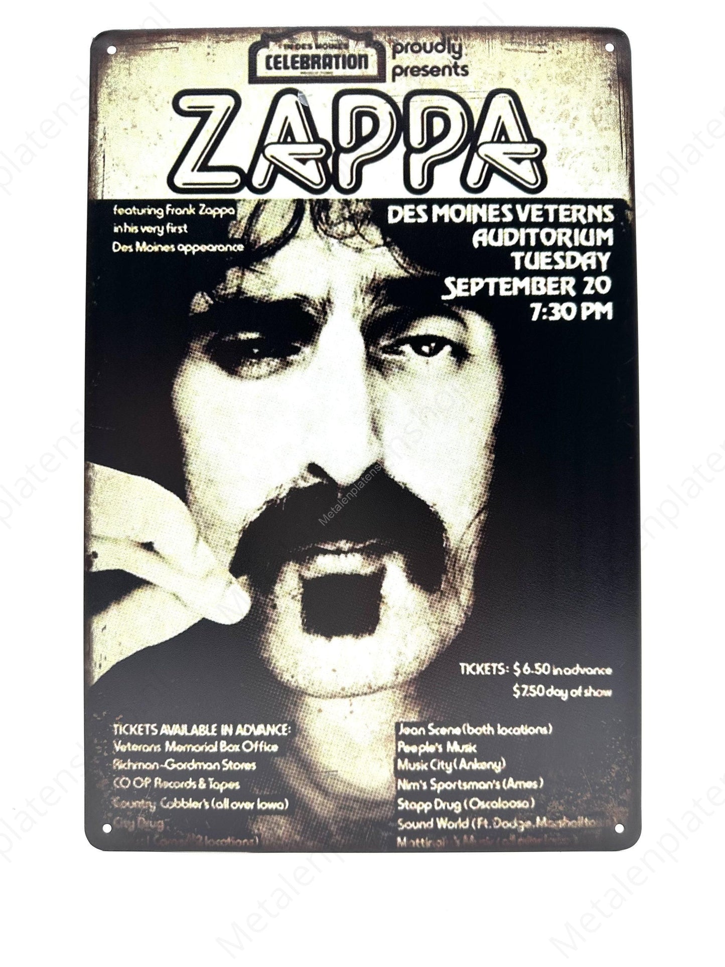 ZAPPA - Metal Wall Sign