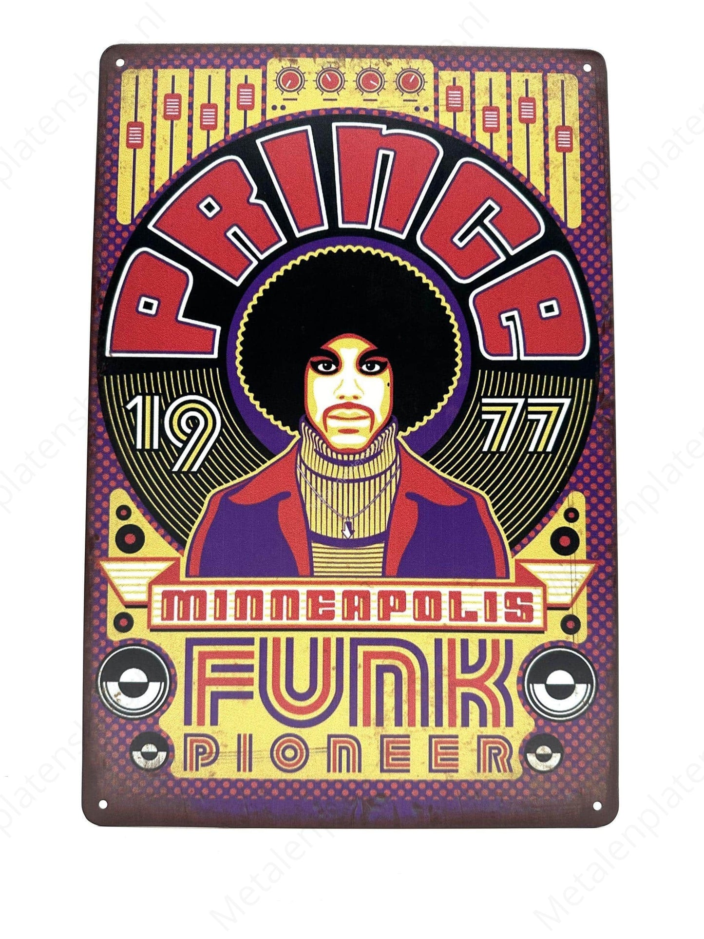 Prince - 1977 - Funk Pioneer - Metal Wall Sign