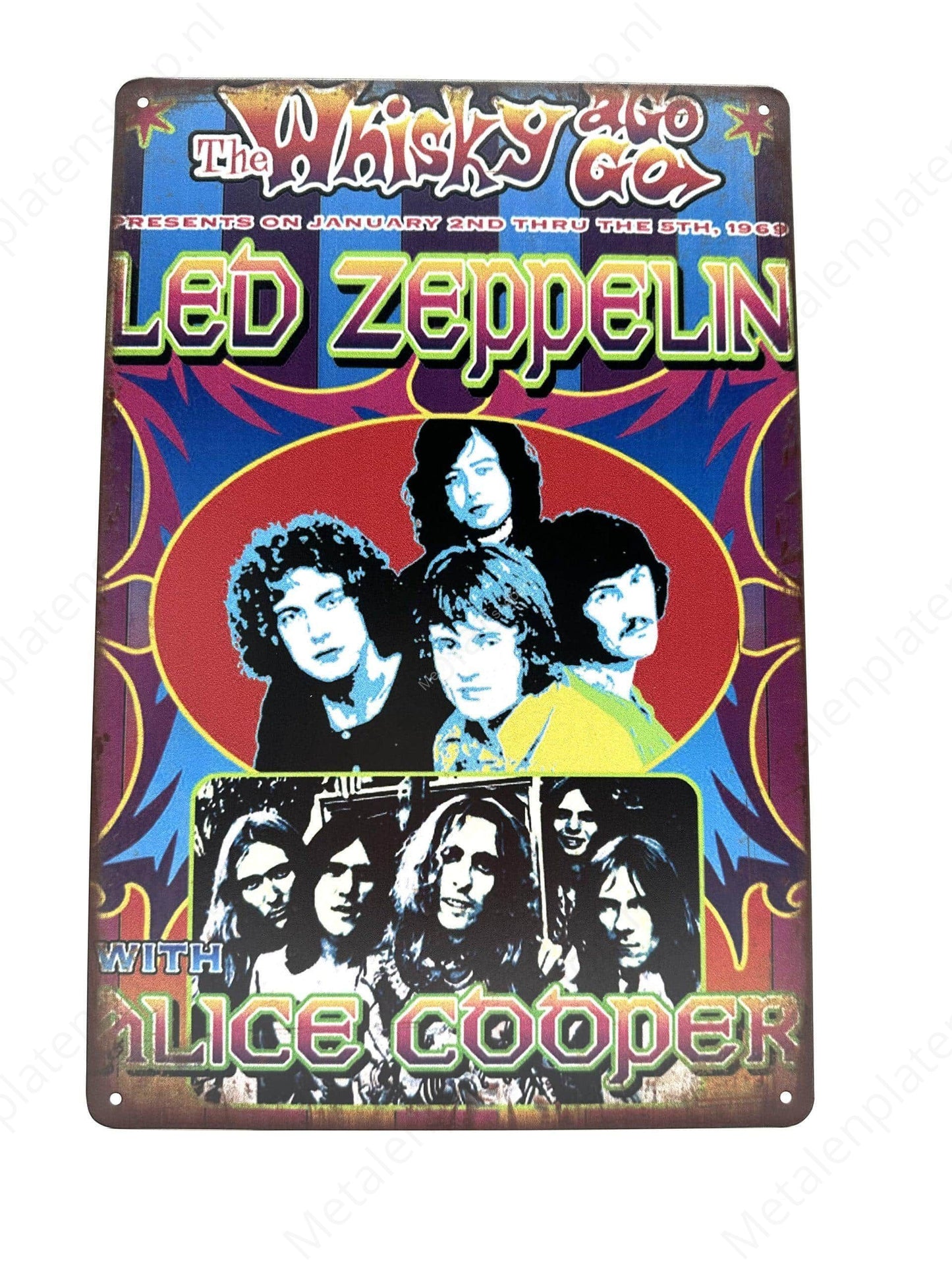 Metal Wall Sign -Led Zeppelin - Metal Wall Sign