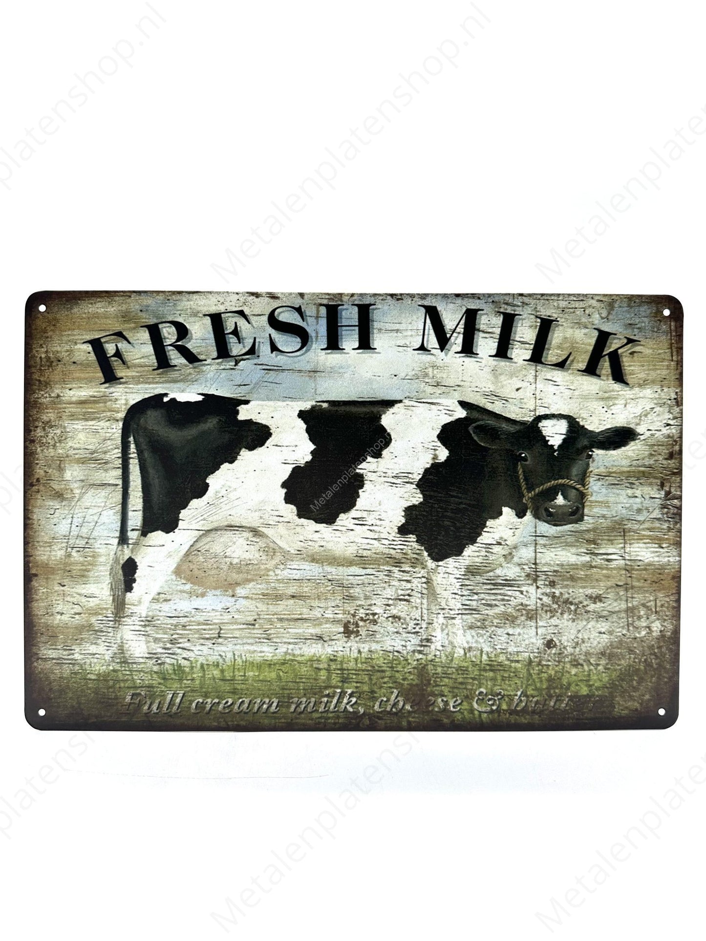 Fresh Milk - Metal Wall Sign