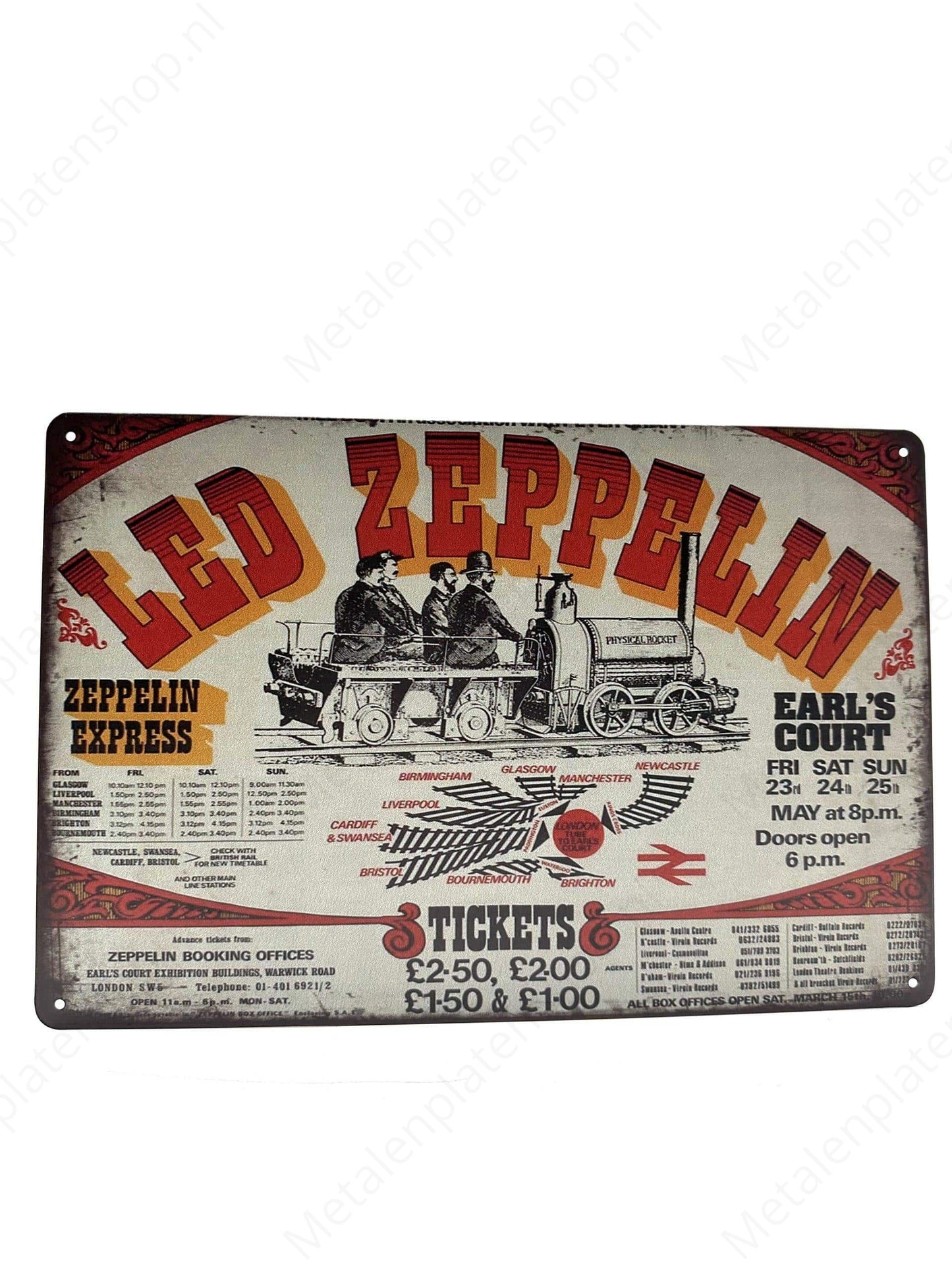 Led Zeppelin - Metal Wall Sign