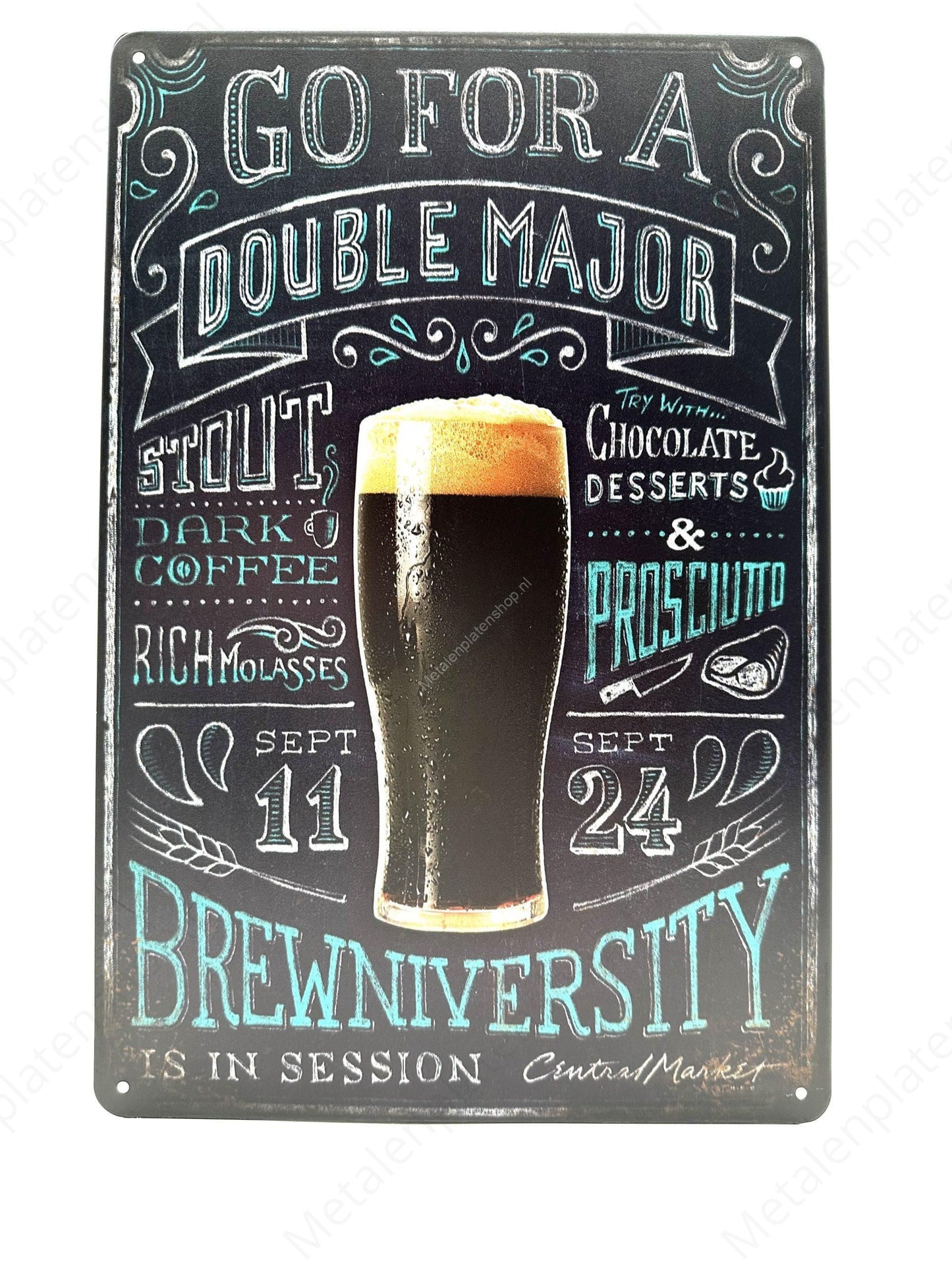 Go for a double major - Metal Wall Sign