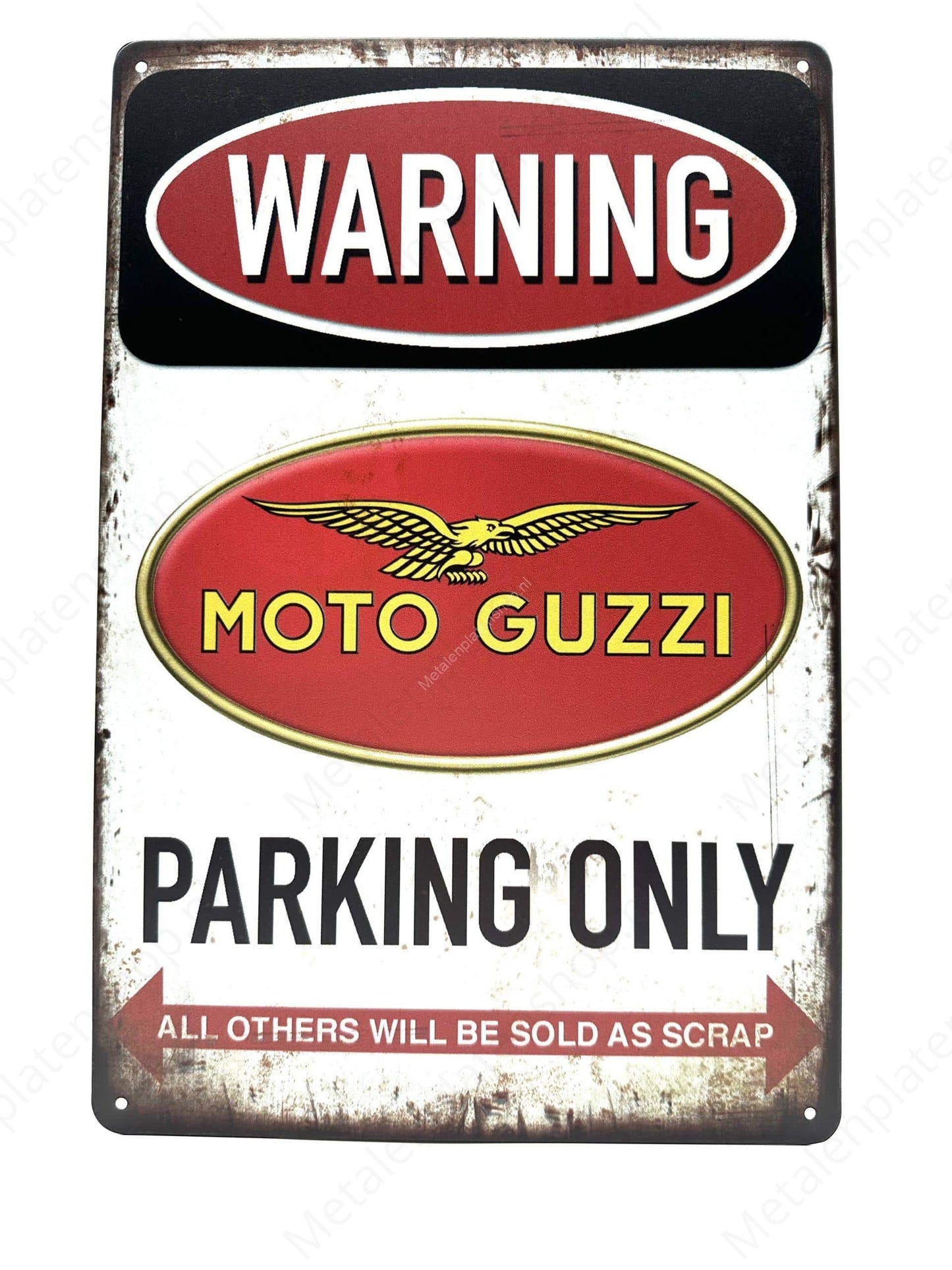 Warning - Moto Guzzi - Parking Only