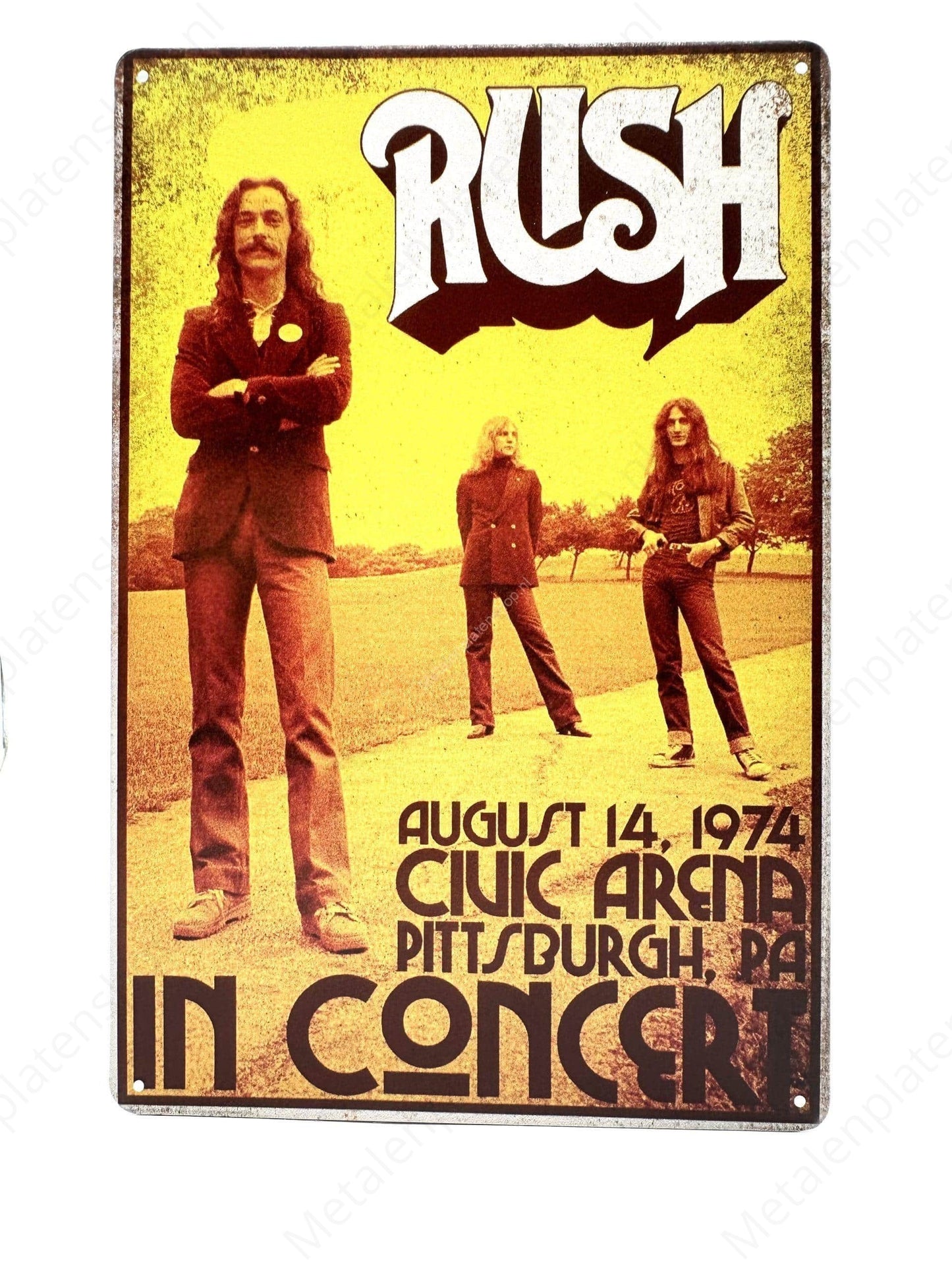 Rush in concert - Metal Wall Sign