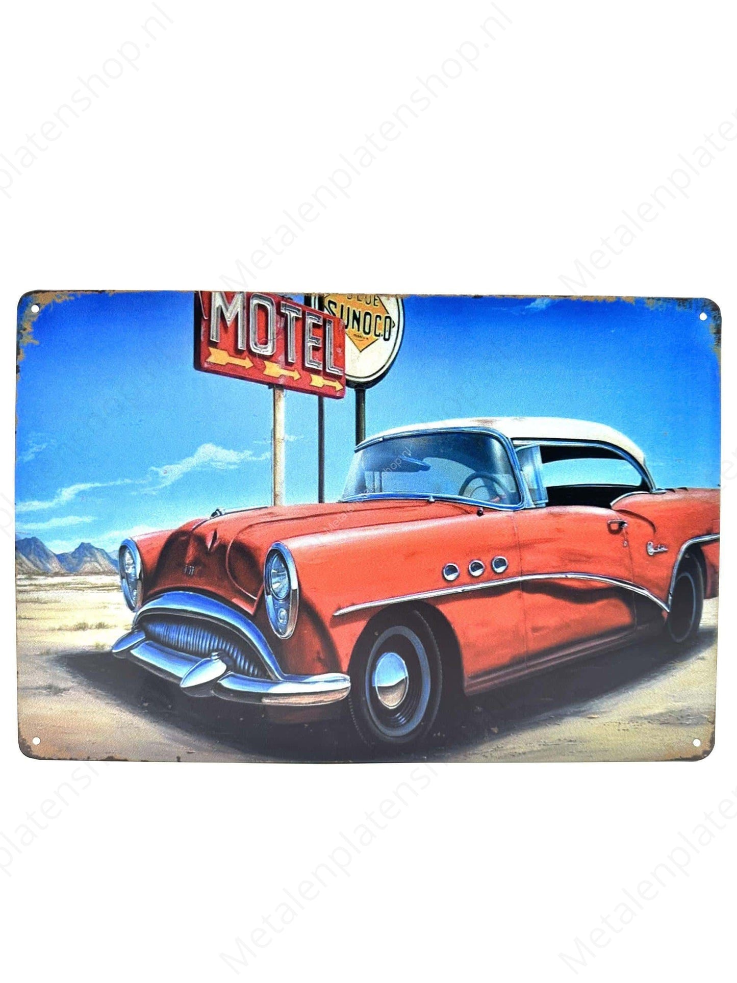 Motel red - Metal Wall Sign