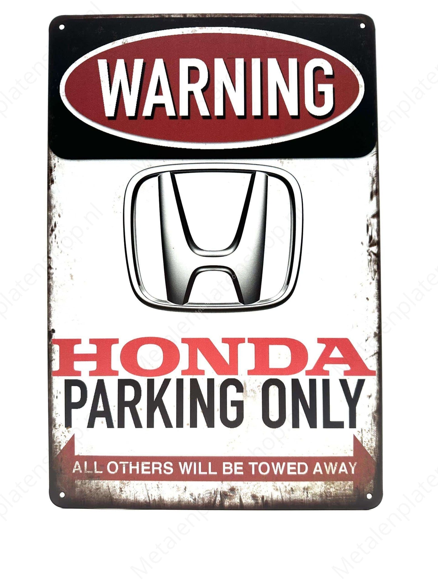 Warning Honda Parking Only - Metal Wall Sign