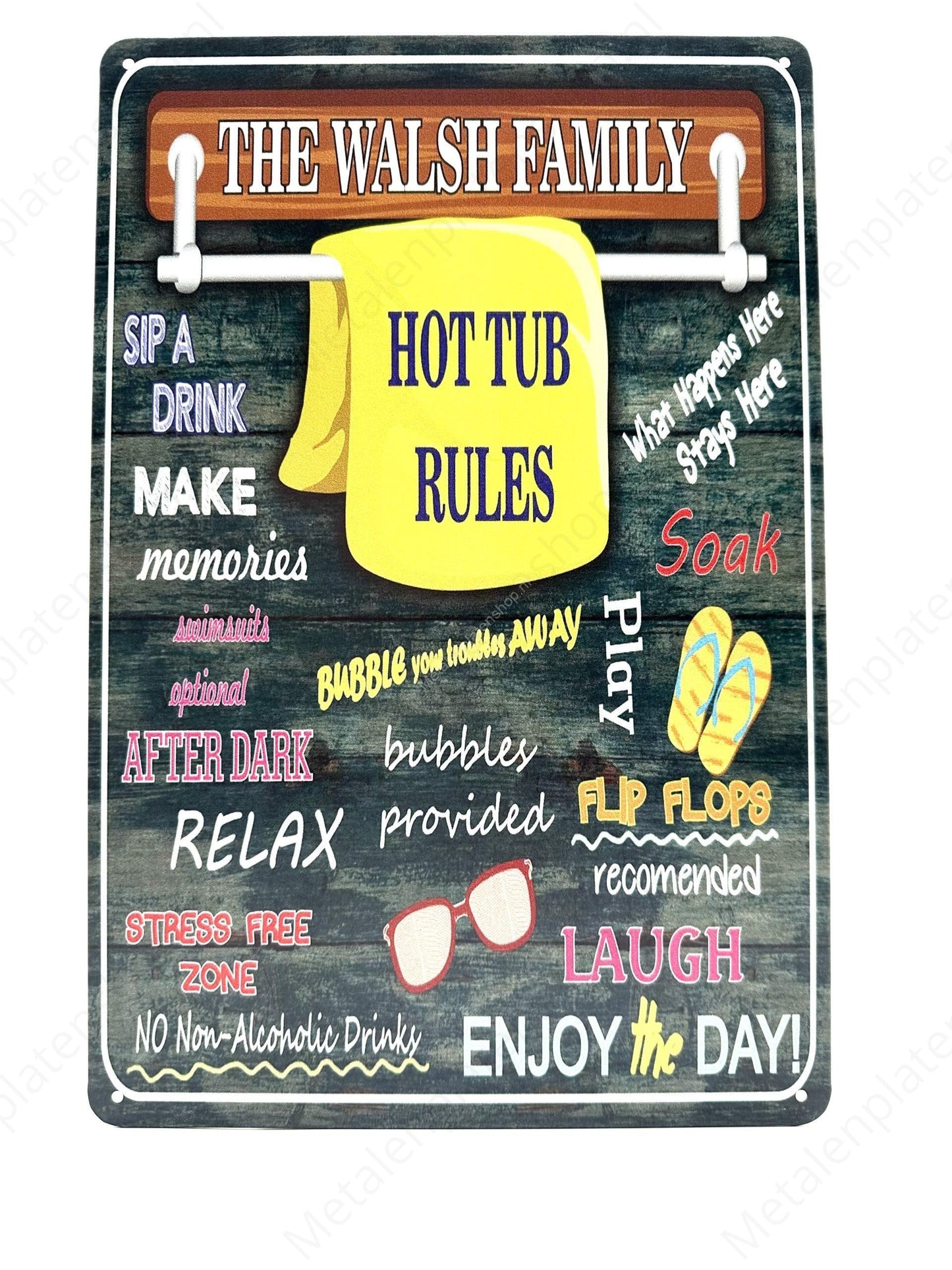 The Walsh Family - Metal Wall Sign