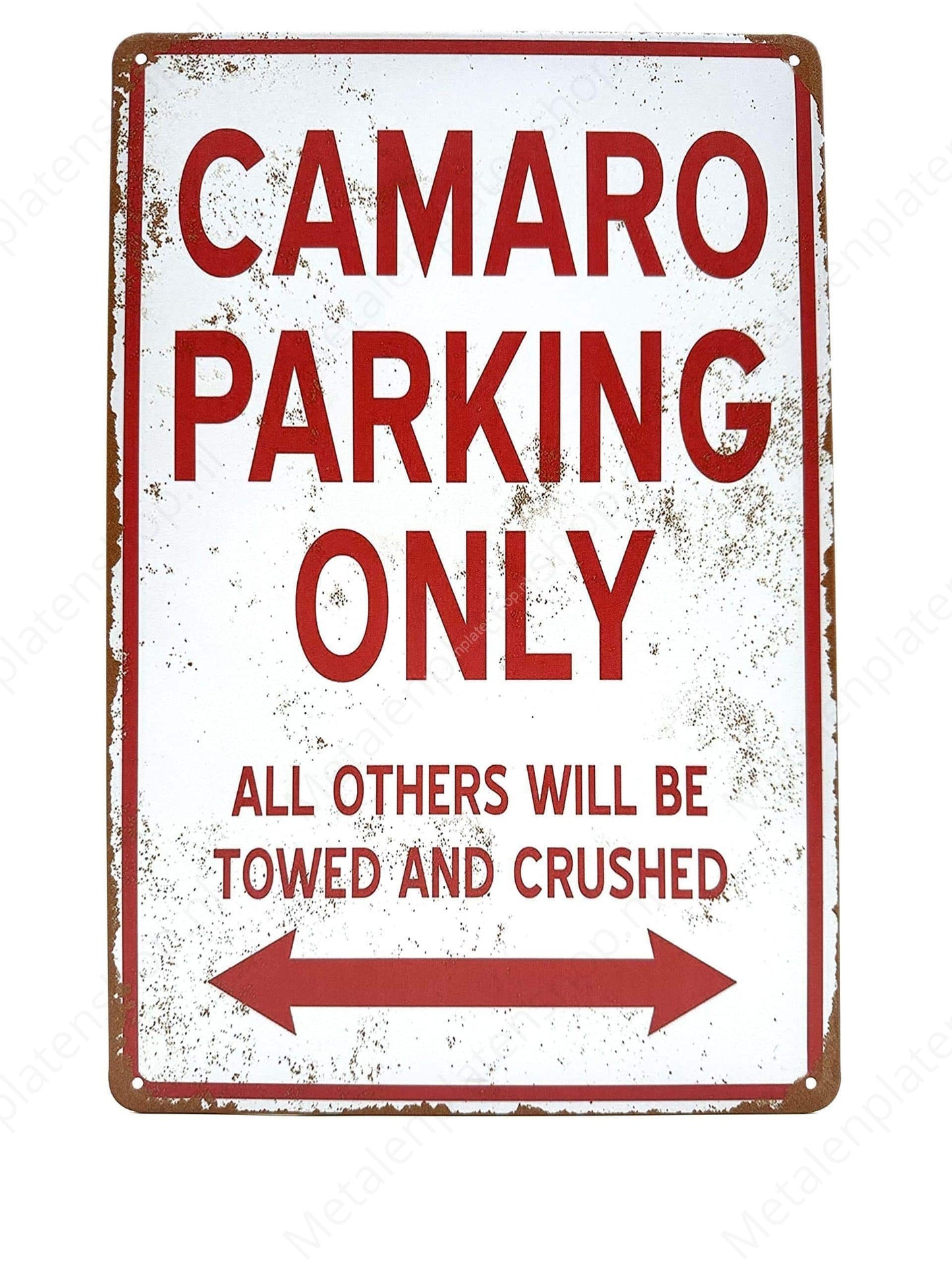 Camaro Parking Only - Metal Wall Sign