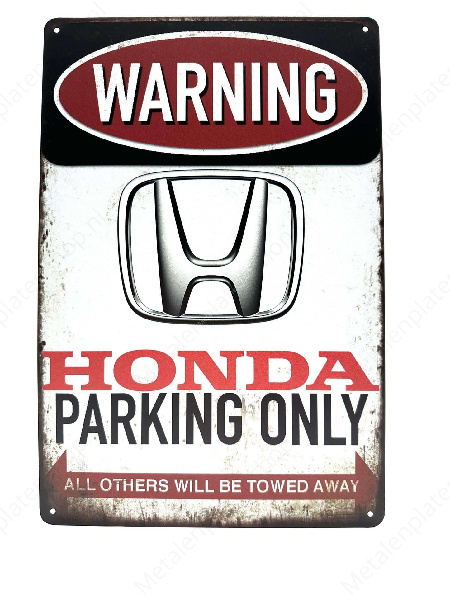 Warning Honda Parking Only - Metal Wall Sign
