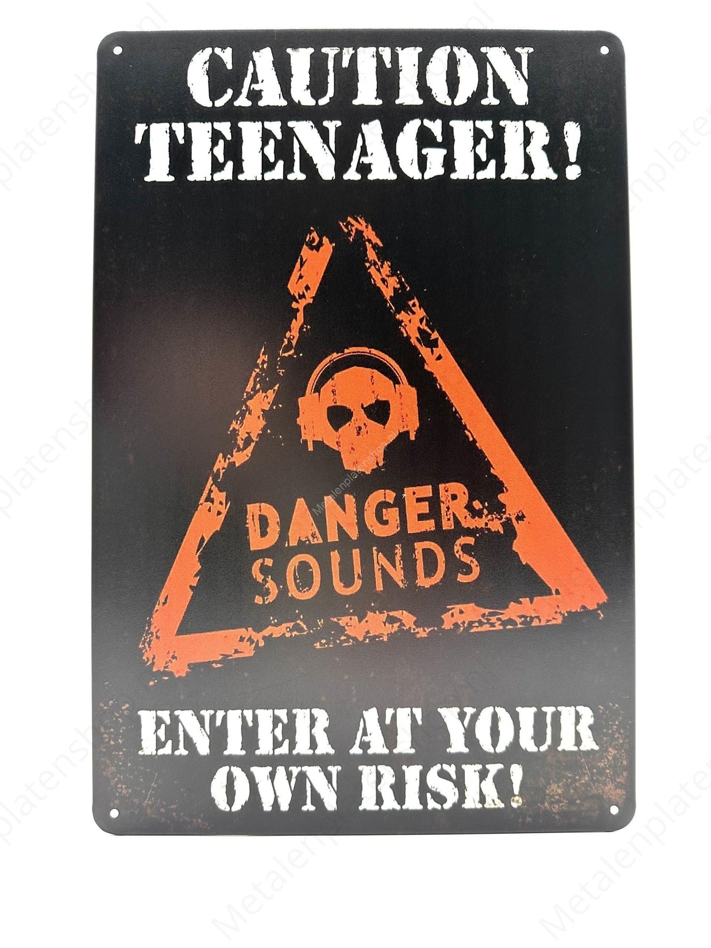 Caution Teenager - Metal Wall Sign