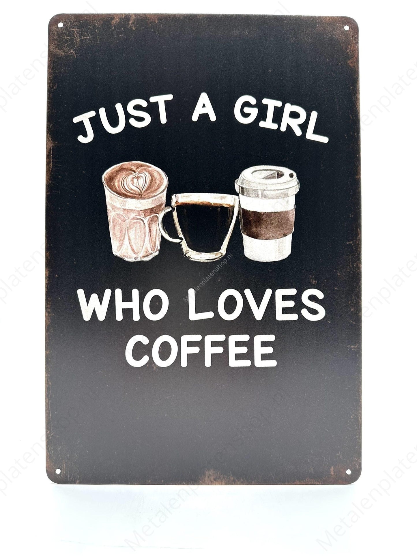 Just a girl - Metal Wall Sign