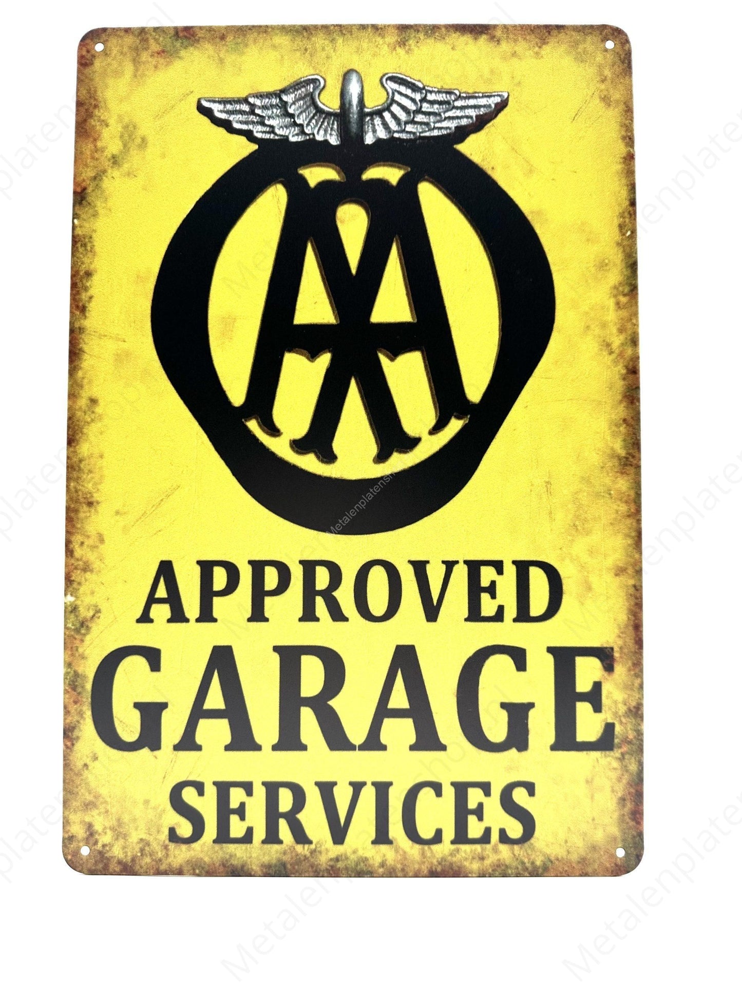 AA Approved Garage Services - Metal Wall Sign