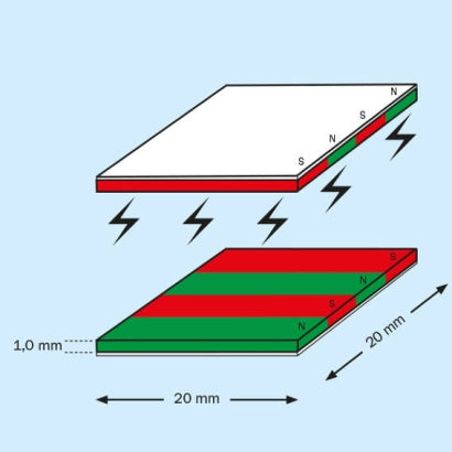 Magnet mit Klebestreifen 5x5cm