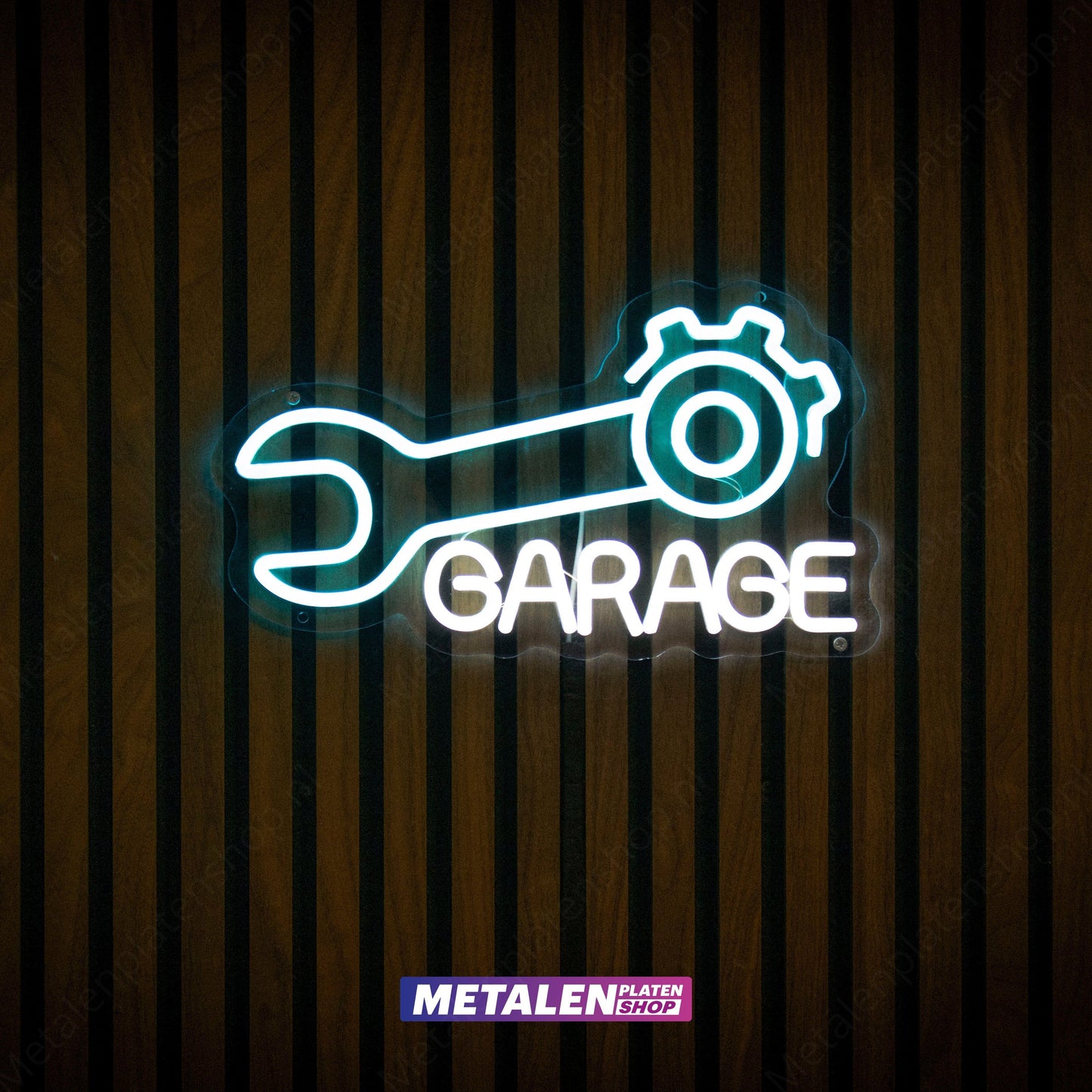 Garage mit Schlüssel - Neonschild - LED