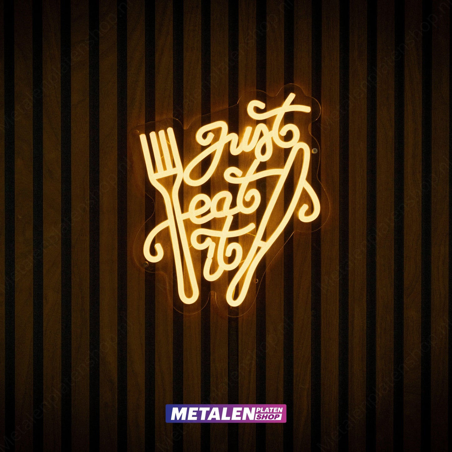 Iss es einfach - Neonschild - LED