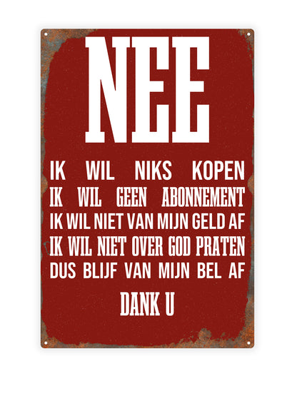 Nein, ich möchte nichts kaufen, kein Abonnement abschließen oder über Gott reden.