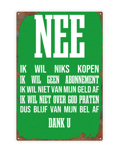 Nein, ich möchte nichts kaufen, kein Abonnement abschließen oder über Gott reden.