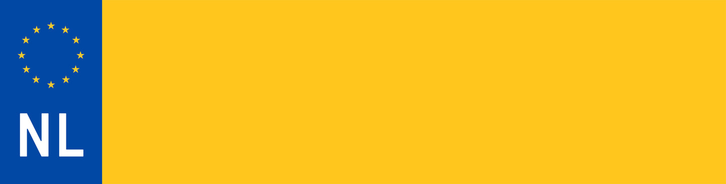 Nederlandse Kentekenplaat met eigen tekst - 40x10cm