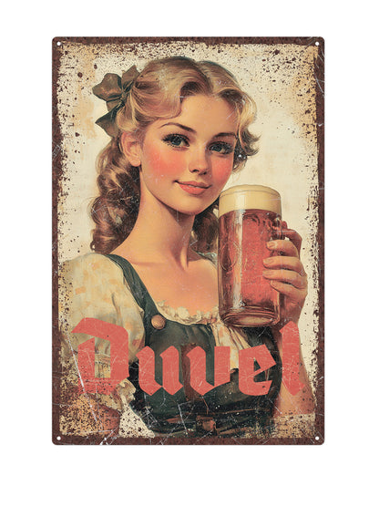 Duvel Metalen Wandbord
