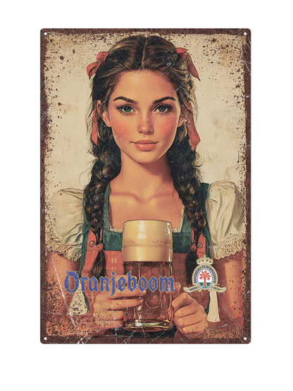Oranjeboom metalen wandbord