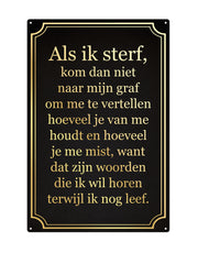 Als ik sterf kom dan niet naar mijn graf