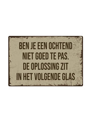 Ben je een ochtend niet goed te pas? De oplossing zit in het volgende glas