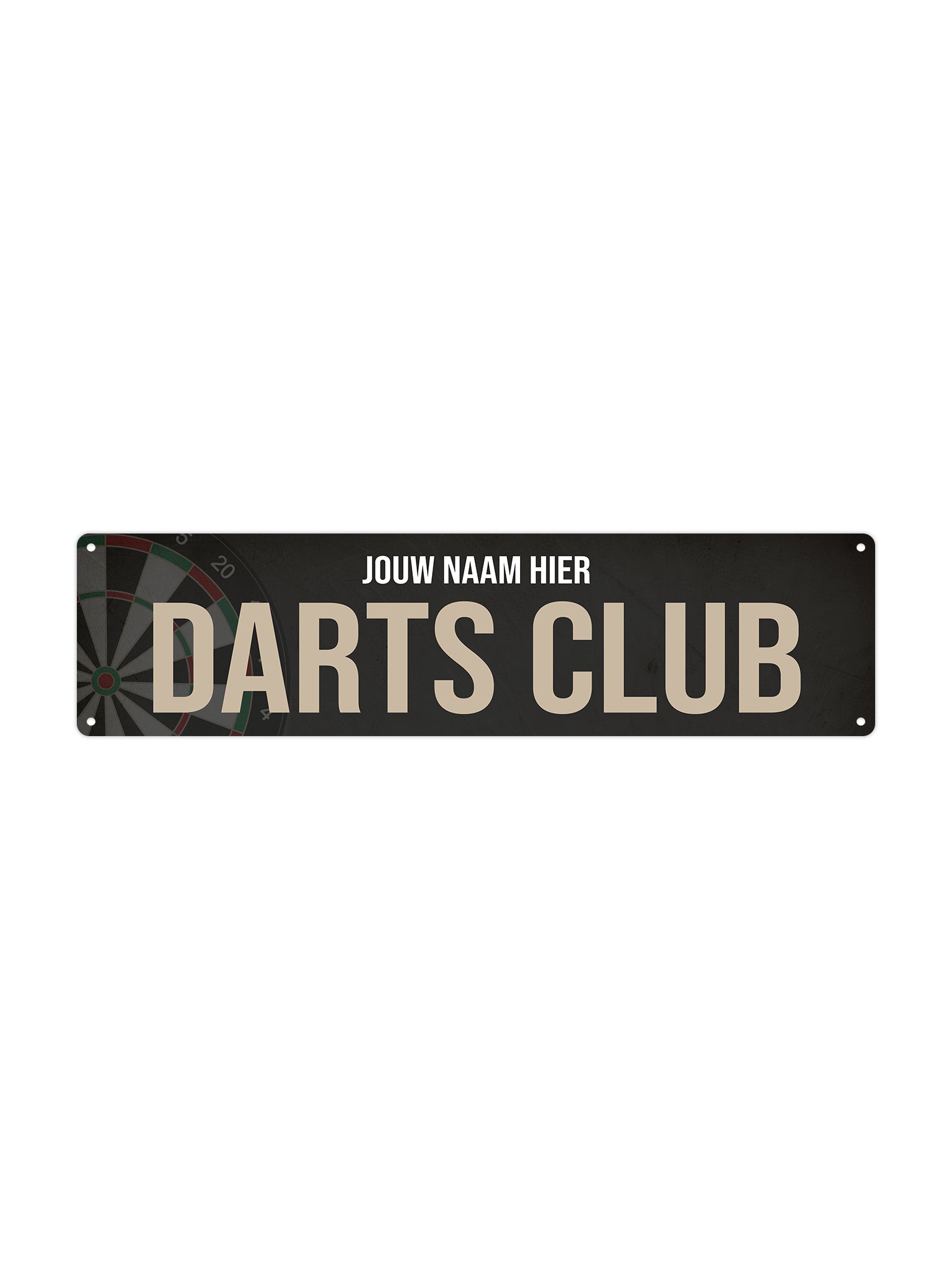 Darts Club - 40x10cm - Met eigen naam