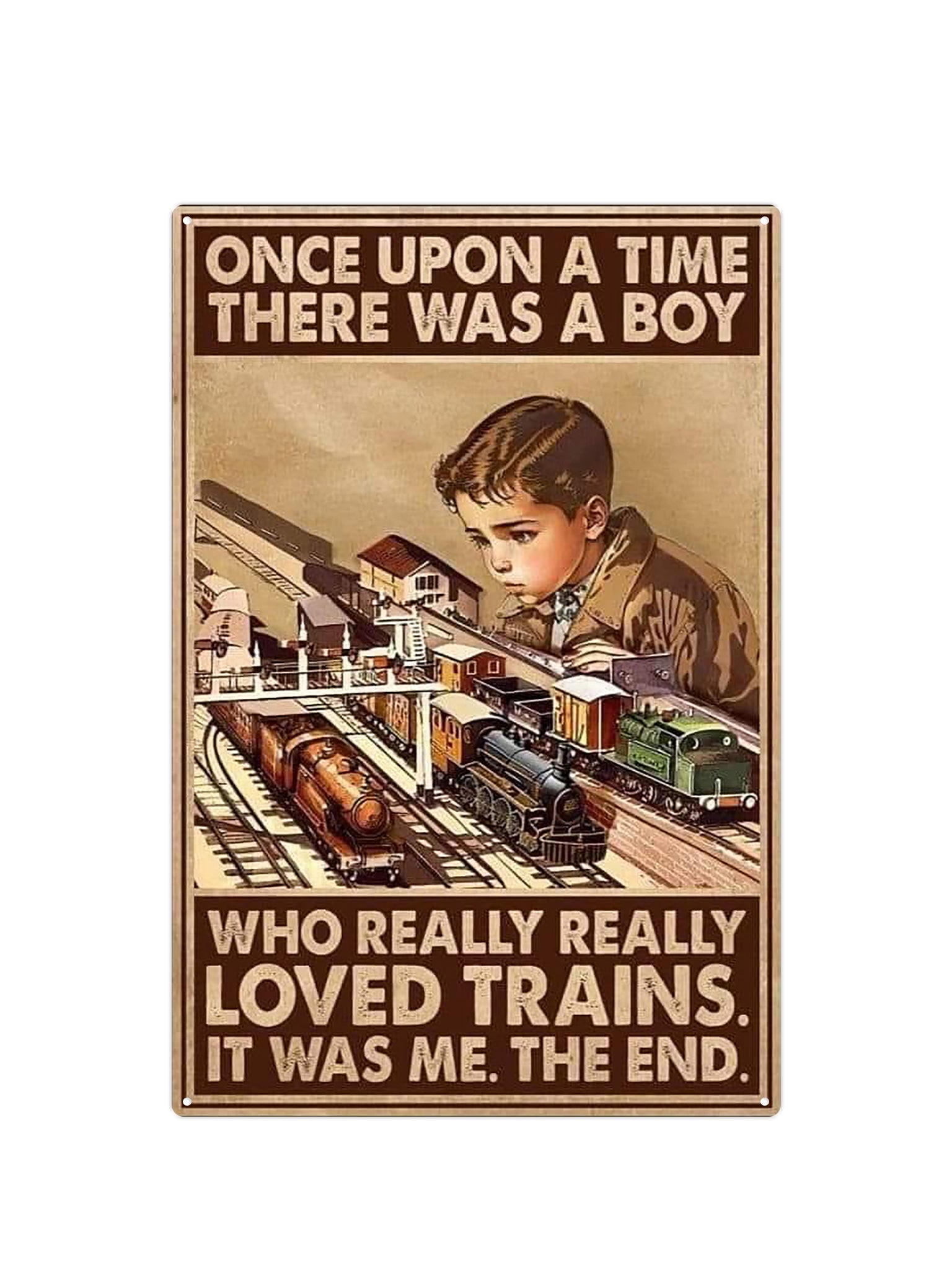 Once upon a time there was a boy, who really really loved trains.